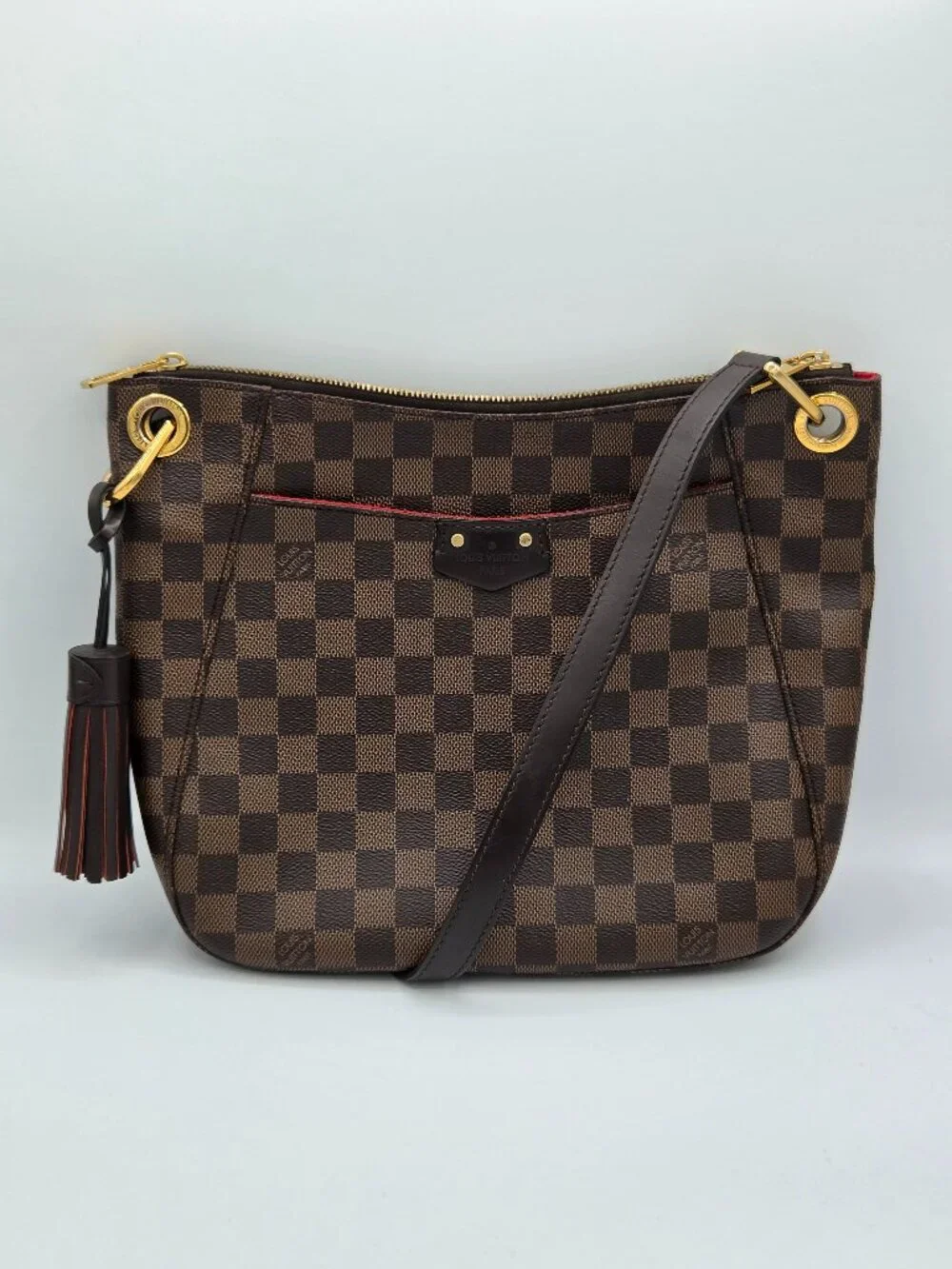 Louis Vuitton South Bank Besace – Damier Ebene Crossbody | Cherry Interior | - Picture 2 of 12